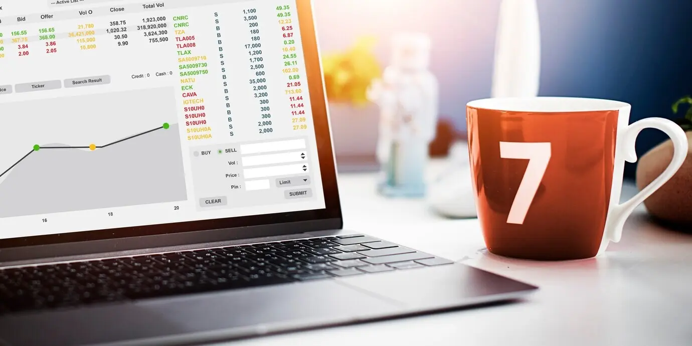 Grafisches Konzept zu Börsenhandel, Forex und Finanzen